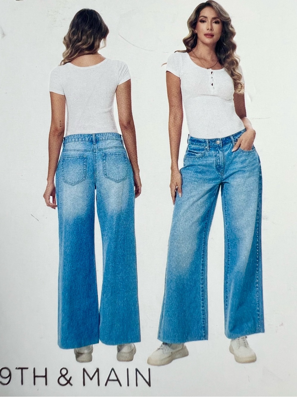 9th & Main Studded Wide Leg Jeans